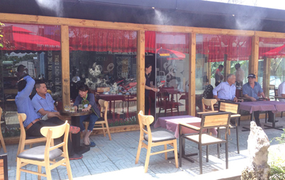 Hình ảnh thi công setup quán cafe Hoa Phượng Đỏ ở Đồng Nai